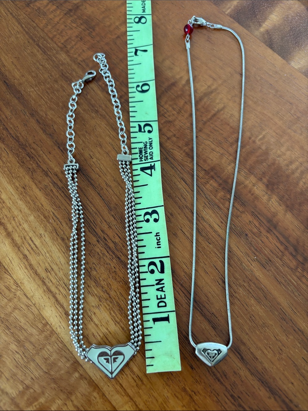 Vintage Roxy Heart Pendant Necklace and Choker Set